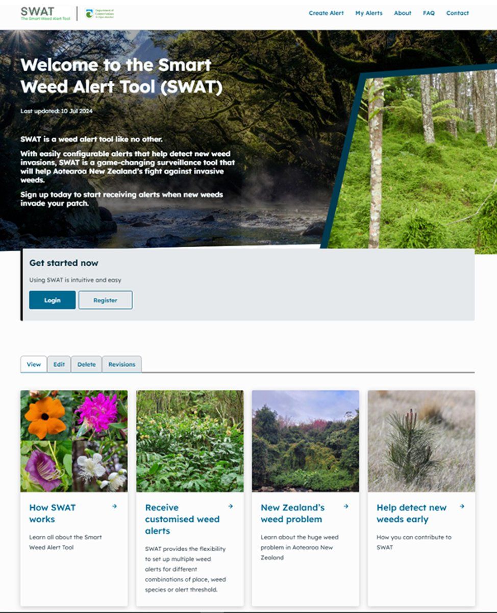 Smart Weed Alert Tool (SWAT) using GBIF mediated data GBIF New Zealand